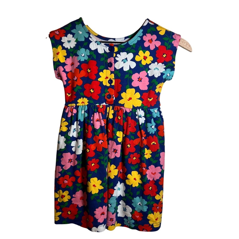Hanna Andersson Play Dress in Multicolor Blue Floral, 110 CM, US Kids Size 5